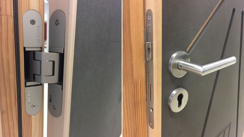 Il pacchetto porta consente la lavorazione completa di ante fino ad uno spessore massimo di 70 mm. Il pacchetto porta consente la lavorazione completa di ante fino ad uno spessore massimo di 70 mm.