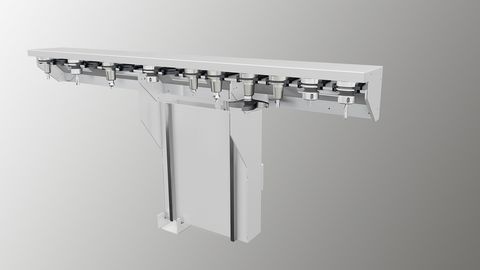 Con 14 postazioni per utensili, il cambiautensili lineare base è perfettamente equipaggiato. Con 14 postazioni per utensili, il cambiautensili lineare base è perfettamente equipaggiato.