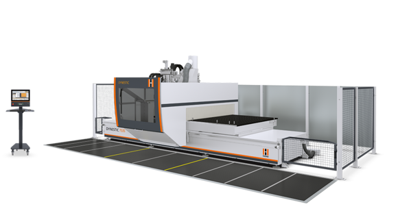 Lavorazione CNC nesting a 5 assi con il centro di lavoro CNC DYNESTIC 7535 di HOLZHER La macchina CNC a 5 assi Nesting di HOLZHER - lavorazione dinamica nel formato XXL con la Dynestic 7535